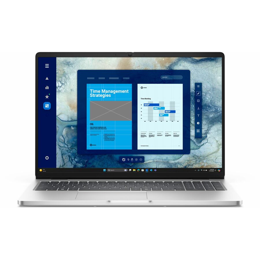 Dell Pro 16 PC16250 16-inch business laptop in Platinum Silver, part number FRGX6