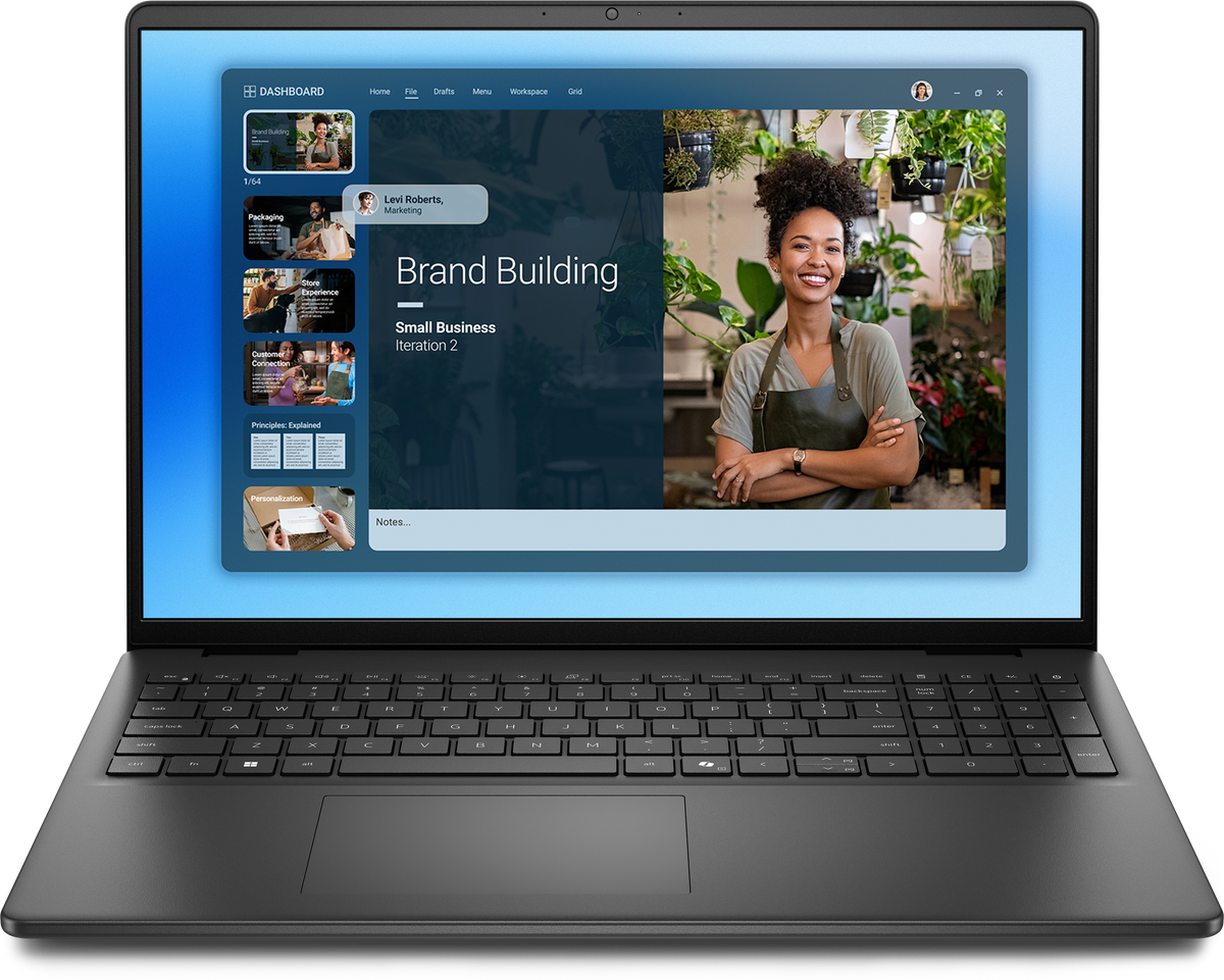Dell Pro 15 Essential PV15250 15.6-inch business laptop in Carbon Black, part number V2T7P